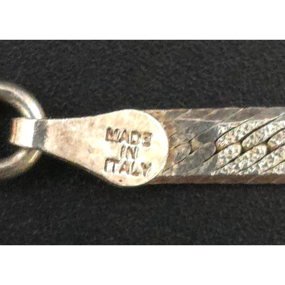 Vior 925 Sterling Silver Vntg Snake Chain Bracelet With Lobster Clasp Italy - Picture 7 of 10